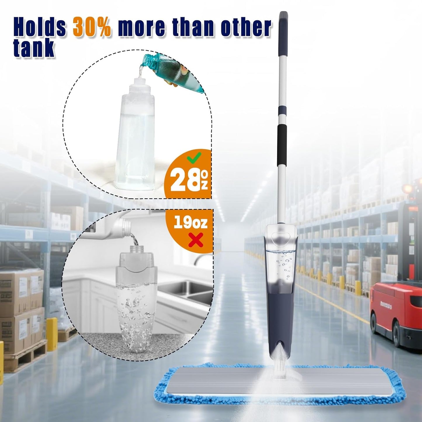 Microfiber mop for Floor Cleaning System