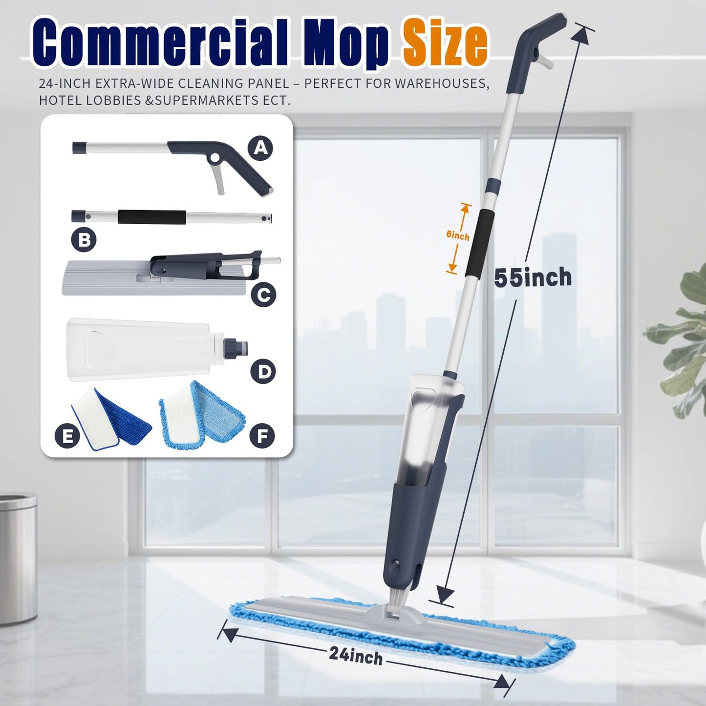 Microfiber mop for Floor Cleaning System