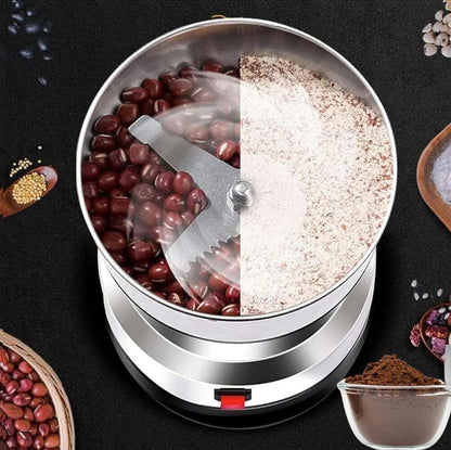 Stainless Steel Nima Multifunctional Grinder Smash Machine Coffee Beans Electric Grinder and Coffee Maker Household Electric Mixer Grinder (Stainless Steel)
