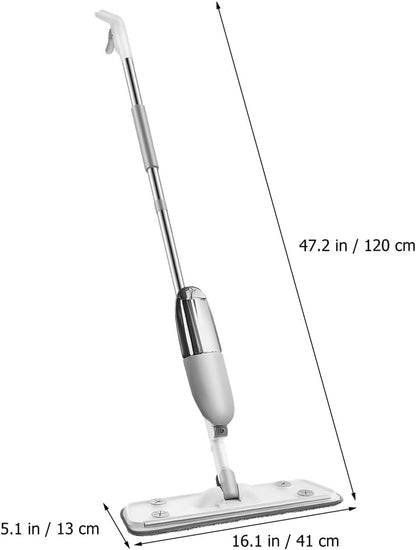 3In1 Stainless Steel Microfiber Floor Cleaning Spray Mop with Removable Washable Cleaning Pad and Integrated Water Spray, 360 Degree Easy Floor Cleaning mop for Home, Kitchen & Office use