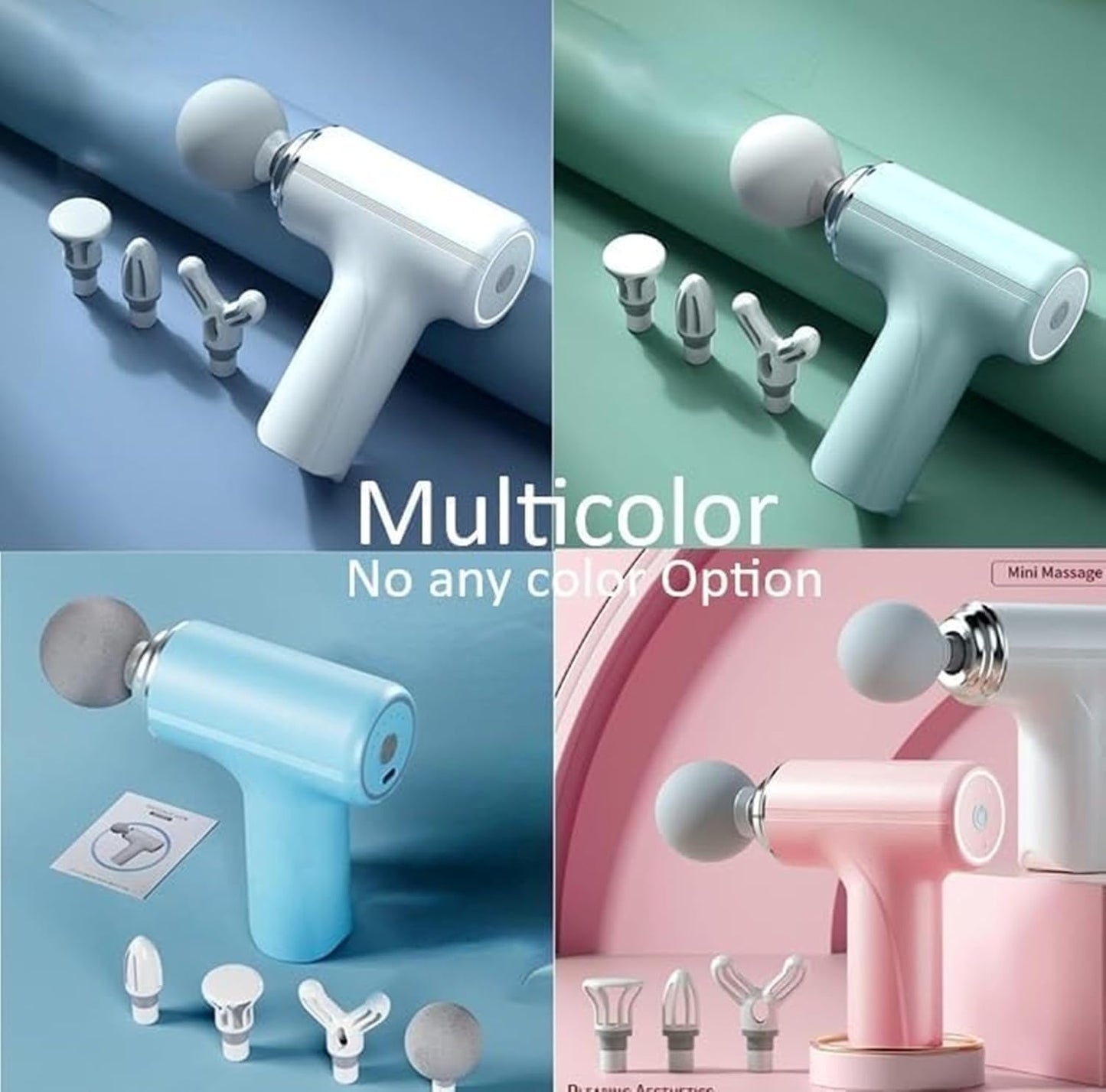 Massage Machine for Body Pain – Mini Massage Gun for Deep Tissue, Muscle & Body Pain Relief – Handheld, Battery Powered Massager for Neck, Shoulder, Back, Foot (Multicolor)