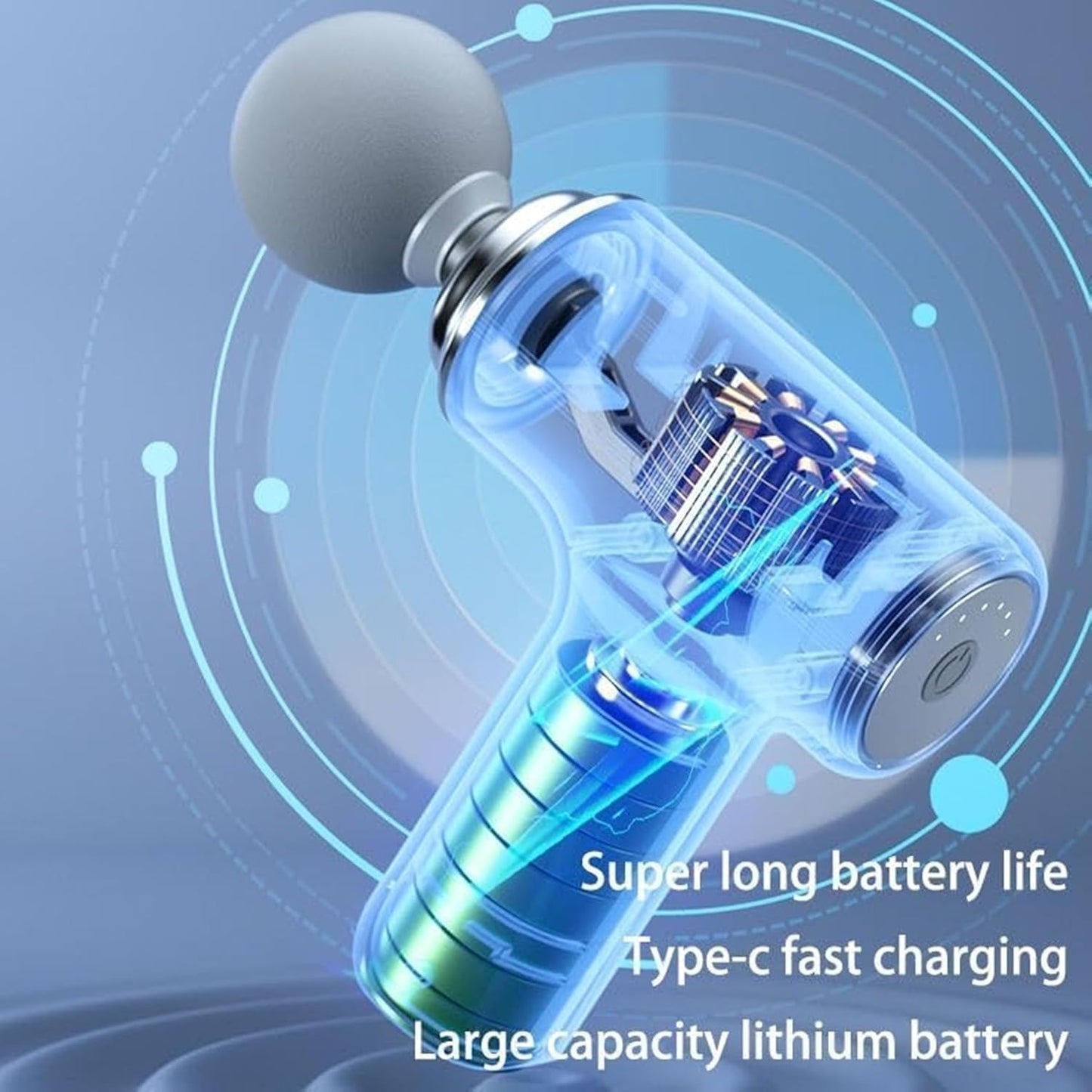 Massage Machine for Body Pain – Mini Massage Gun for Deep Tissue, Muscle & Body Pain Relief – Handheld, Battery Powered Massager for Neck, Shoulder, Back, Foot (Multicolor)