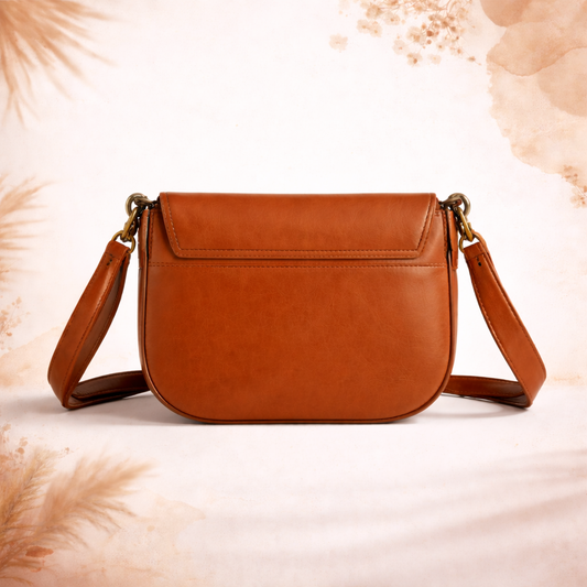 Stylish Brown & White Women’s Sling Bag with Braided Detail | Mini Crossbody Purse for Daily & Party Use