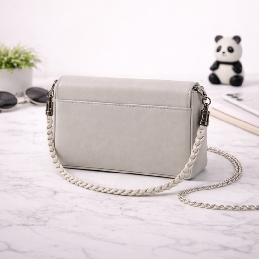 Cute Panda Design Women’s Sling Bag with Braided Strap | Mini Crossbody Purse